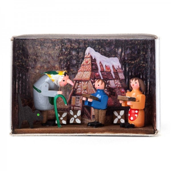 Dregeno Erzgebirge - Miniatur-Zündholzschachtel Hänsel und Gretel