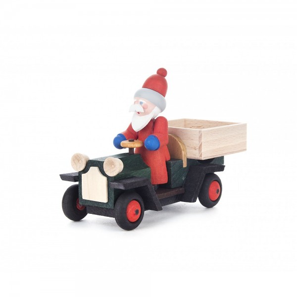 Dregeno Erzgebirge - Miniatur Ruprecht mit Kastenauto - 8cm