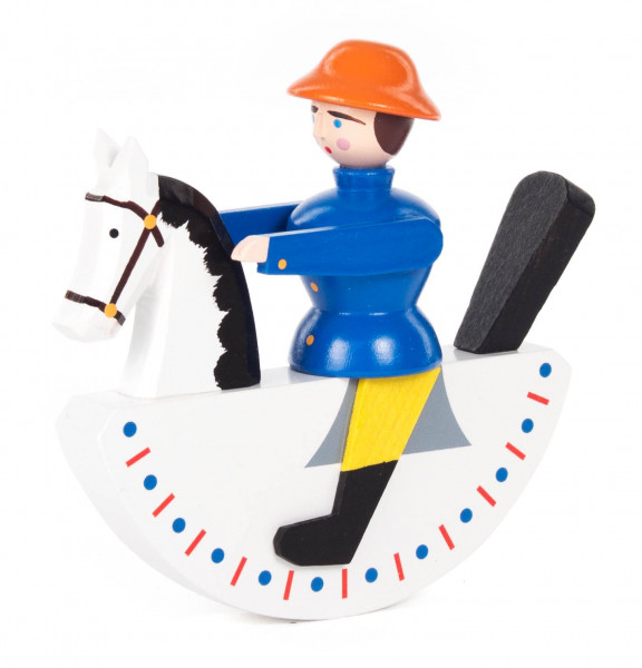 Dregeno Erzgebirge - Reiterlein blau, 9,5 cm