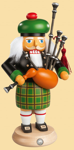 Nussknacker Schotte - in Hochlandtracht mit Dudelsack, 15x27cm