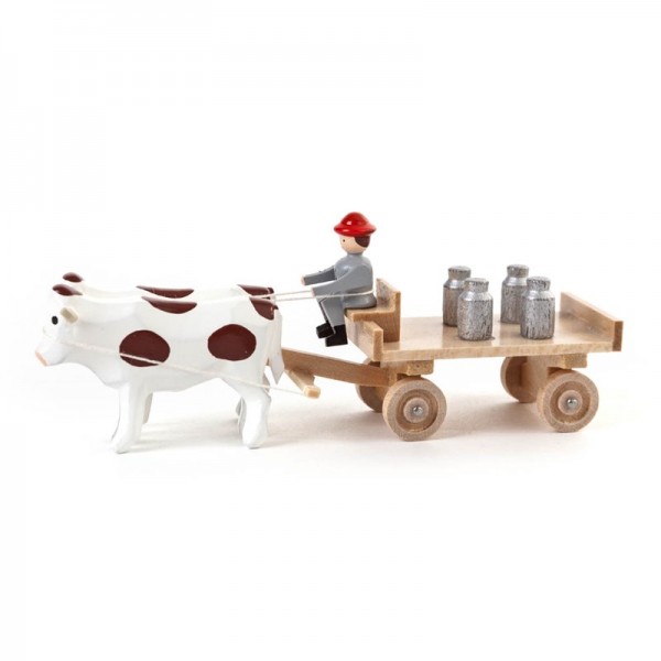 Dregeno Erzgebirge - Miniatur-Ochsen mit Tafelwagen und Kannen