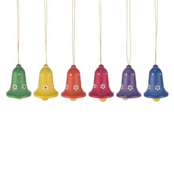 Dregeno Erzgebirge - Behang - Glocken mit Blumenmotiv, klein