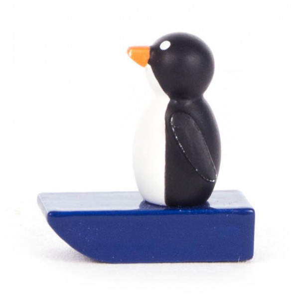 Dregeno Erzgebirge - Pinguin auf Schlitten klein, blau