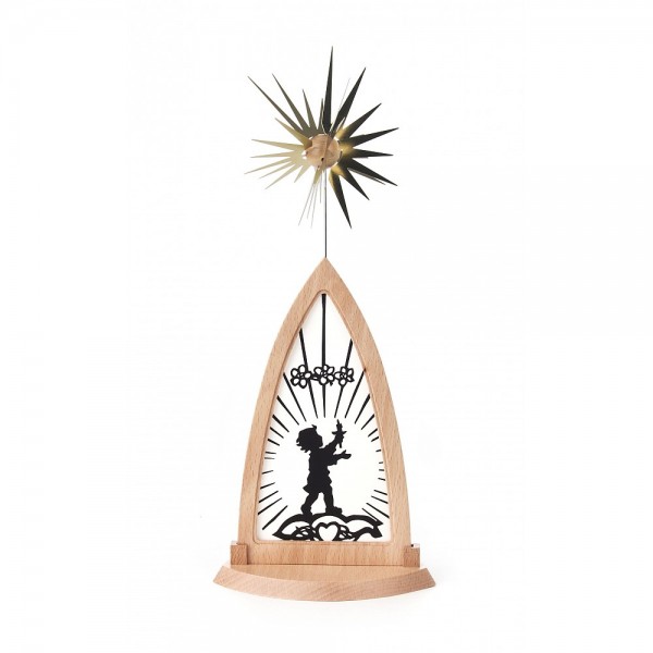 Dregeno Erzgebirge - Leuchtbildpyramide, Motive auswechselbar - 30cm