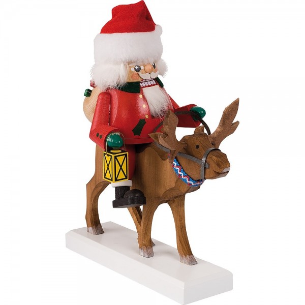 Richard Glässer Nussknacker Santa auf Rentier