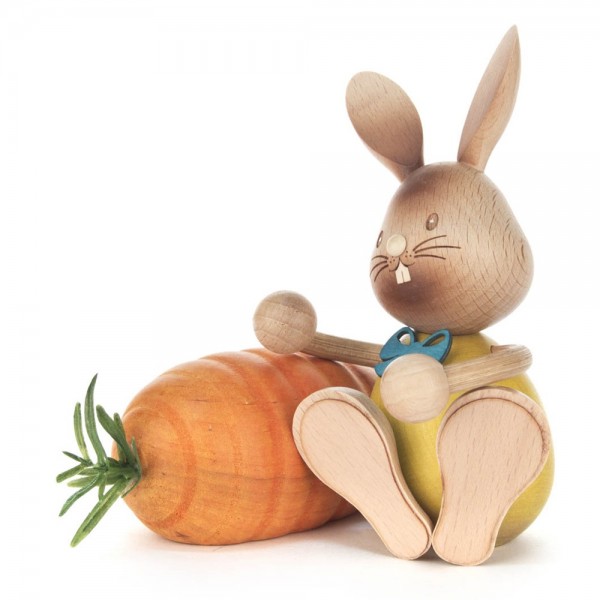 Dregeno Erzgebirge - Osterhase Stupsi mit Möhre