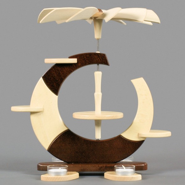 Dregeno Erzgebirge - Pyramide Offener Kreis, kleine unbestückte Ausführung, für Teelichte - 36cm