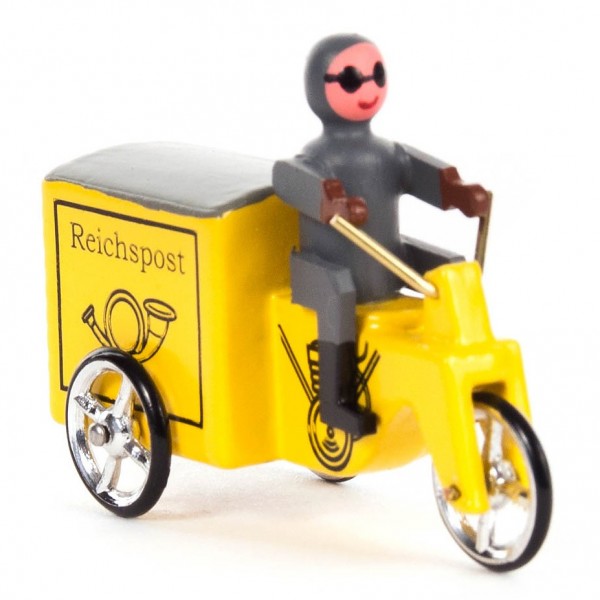 Dregeno Erzgebirge - Miniatur-Motorrad Reichspost gelb