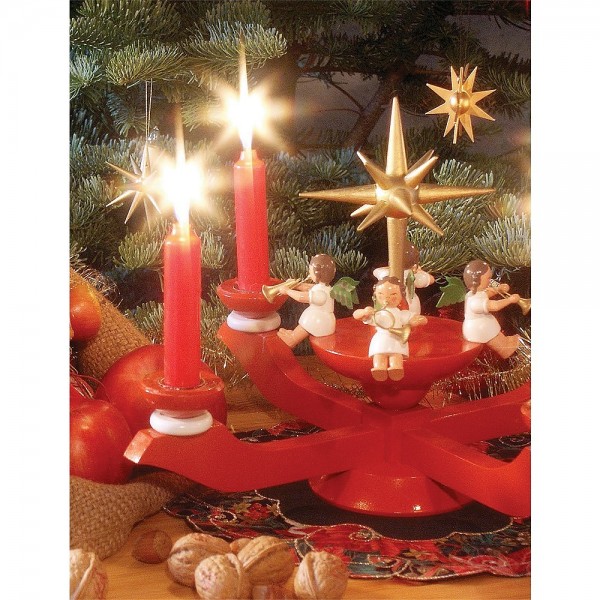 Richard Glässer Adventsleuchter rot