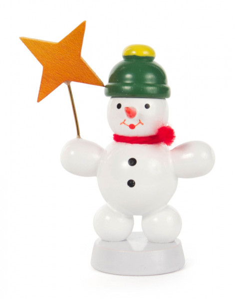 Dregeno Erzgebirge - Schneemann mit großem Stern