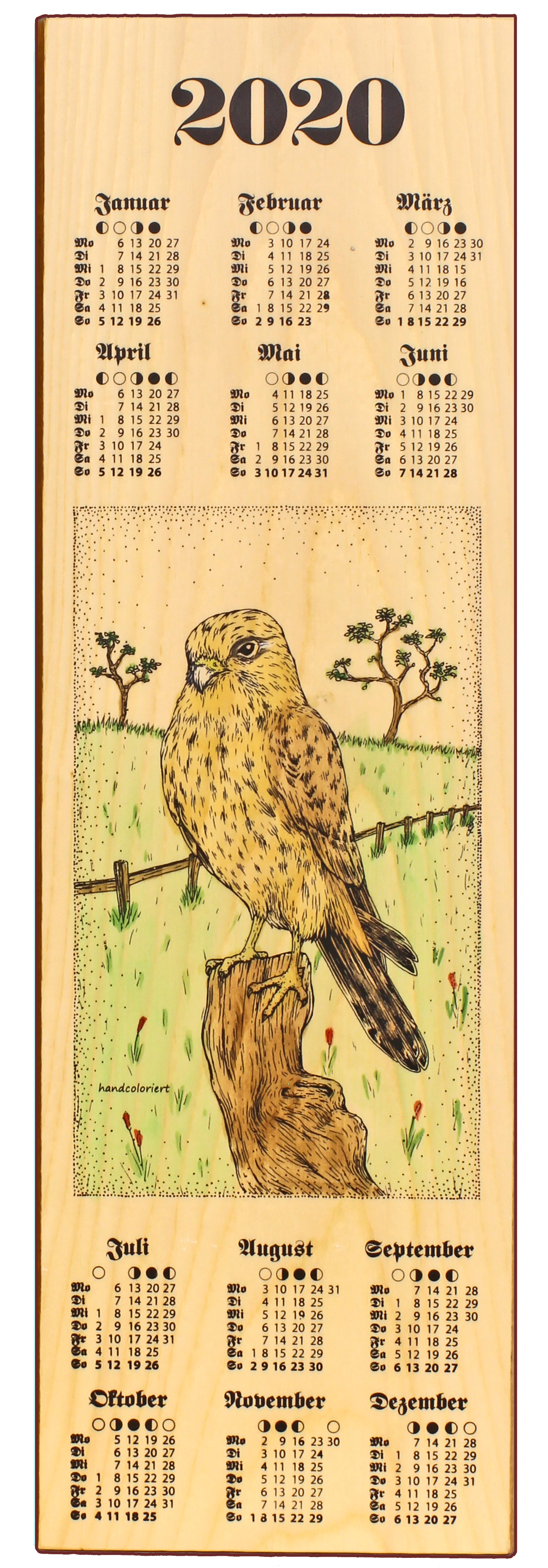 Restposten Holzkalender 2020 Jagdmotiv Falke Schnappchen Erzshop De holz kalender 2021 jagdmotiv