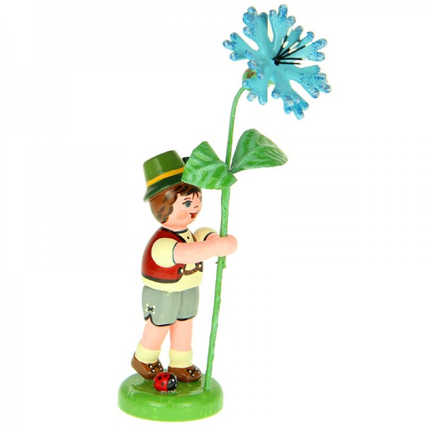 Hubrig Blumenjunge 11cm Blumenkind mit Kornblume