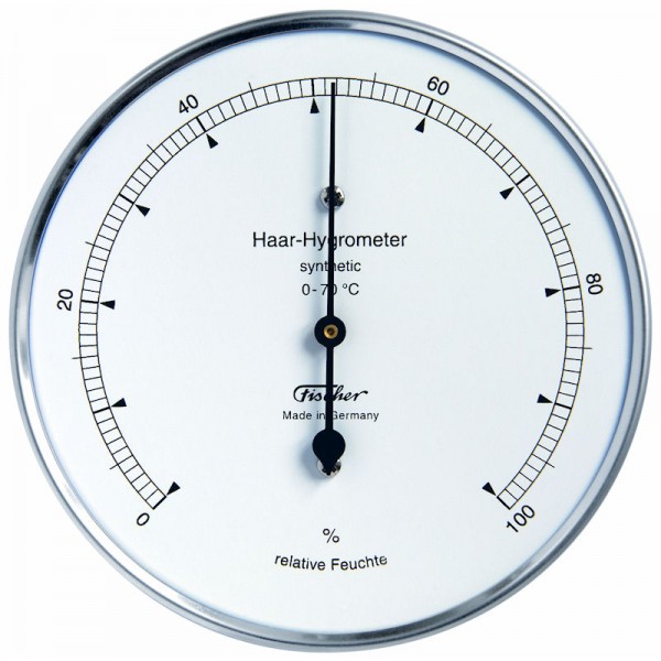 Fischer Präzis Haar-Hygrometer synthetic Gehäuse Edelstahl
