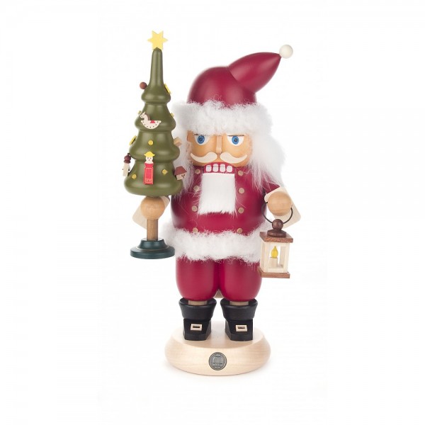 Dregeno Erzgebirge - Nussknacker Weihnachtsmann mit Baum - 25cm