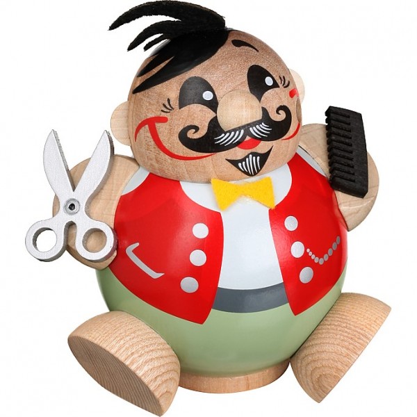 Seiffener Volkskunst Kugelräucherfigur Friseur