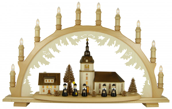 Lenk & Sohn - Schwibbogen Dorfkirche, Kurrende schw.