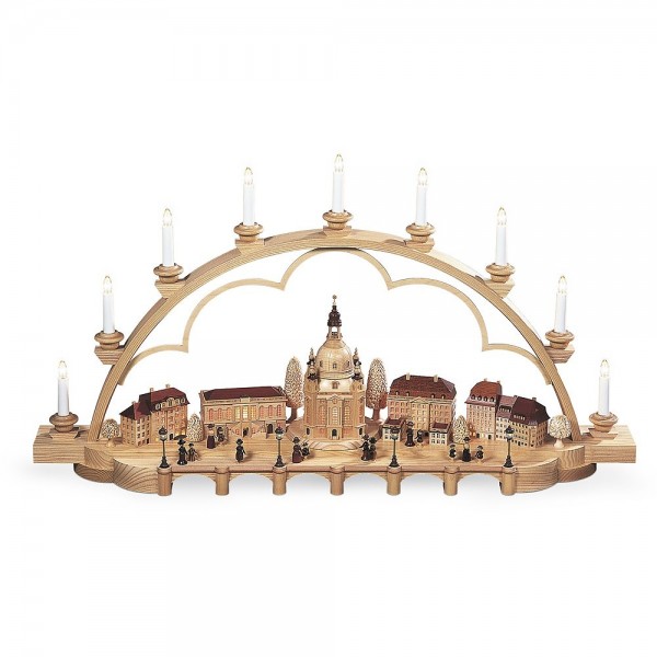 Müller Schwibbogen Alt Dresden groß, natur 105cm