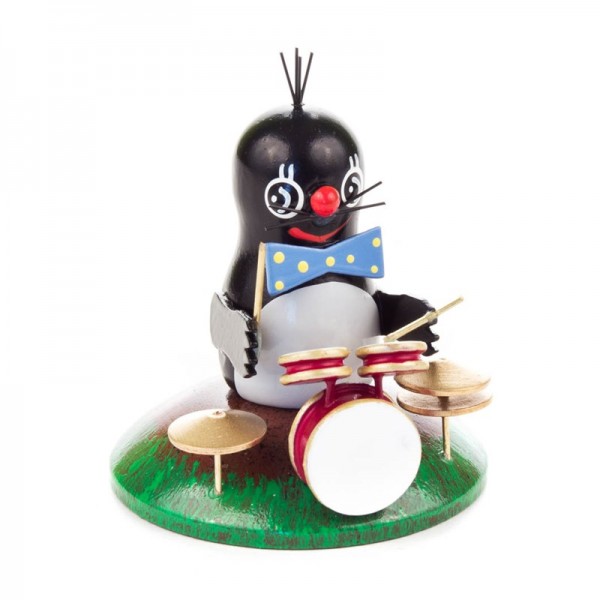 Dregeno Erzgebirge - Miniatur-Maulwurf, Musikant, Schlagzeug