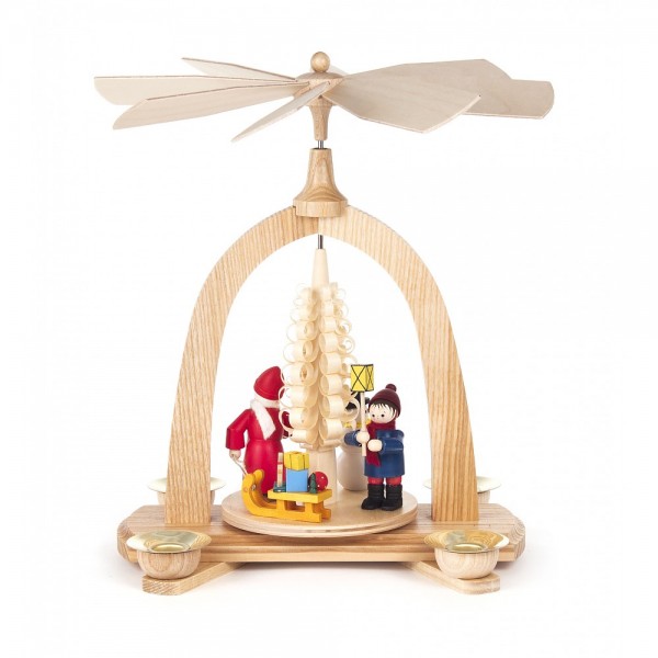Dregeno Erzgebirge - Pyramide klein Weihnachtszeit farbig - 24cm