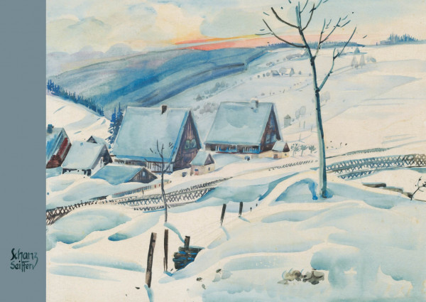 Dregeno Erzgebirge - Künstlerkarte Max Schanz »Farben des Gebirges«, Winterlandschaft