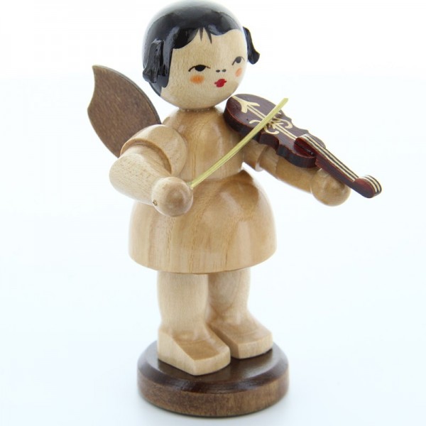 Uhlig Engel groß stehend mit Violine, natur, handbemalt