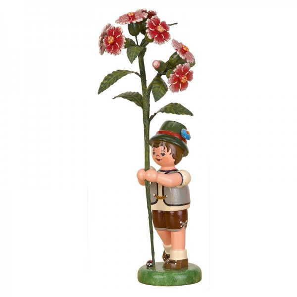 Hubrig Blumenkinder 17cm Junge mit Buschnelke