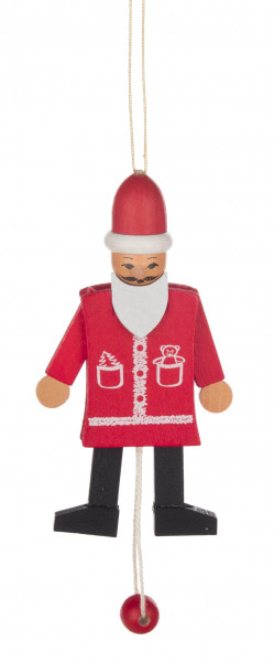 Dregeno Erzgebirge - Behang Hampelmann Weihnachtsmann, funktionsfähig, DREGENO Exklusiv