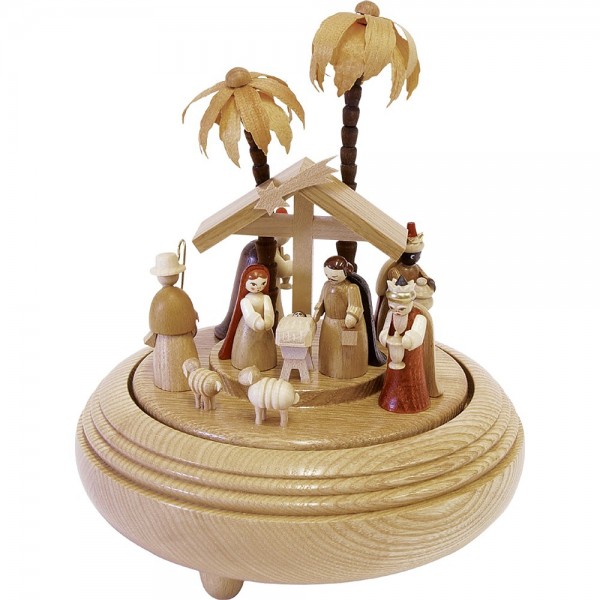 Richard Glässer Spieldose Christi Geburt natur