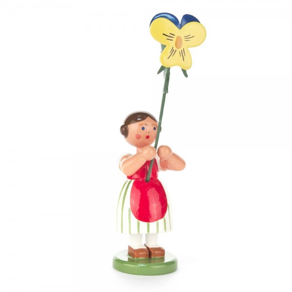 Dregeno Erzgebirge - Sommerblumenmädchen mit Stiefmütterchen