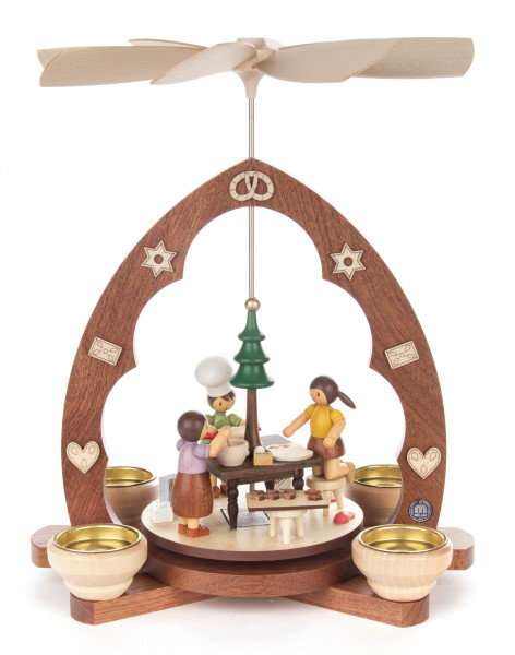Dregeno Erzgebirge - Pyramide »Weihnachtsbäckerei«, für Teelichte