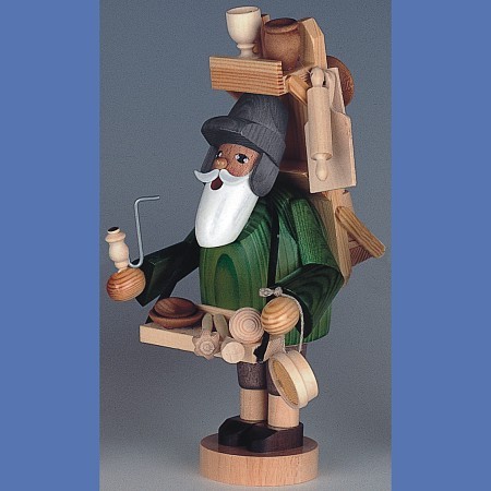 KWO Räuchermann Erzgebirge Holzwarenhändler 23cm