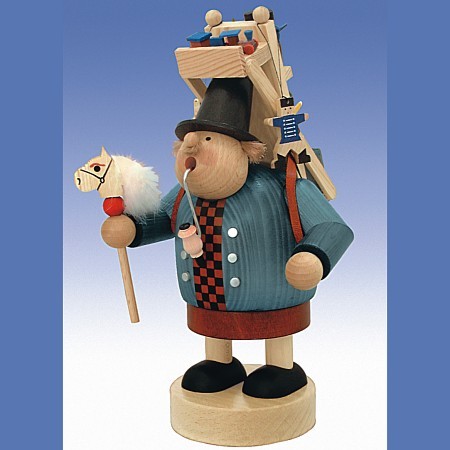KWO Räuchermann Erzgebirge Spielzeughändler 23cm