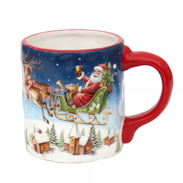 Restposten - Dolomite Kaffeepot Santa auf Rentierschlitten 14,8 x 10 x 11 cm