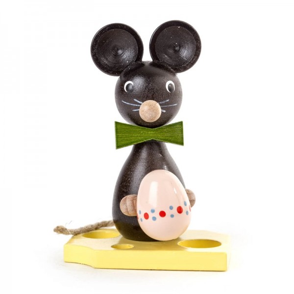 Dregeno Erzgebirge - Miniatur-Maus mit Ei