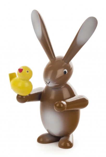 Dregeno Erzgebirge - Hase braun mit Vogel