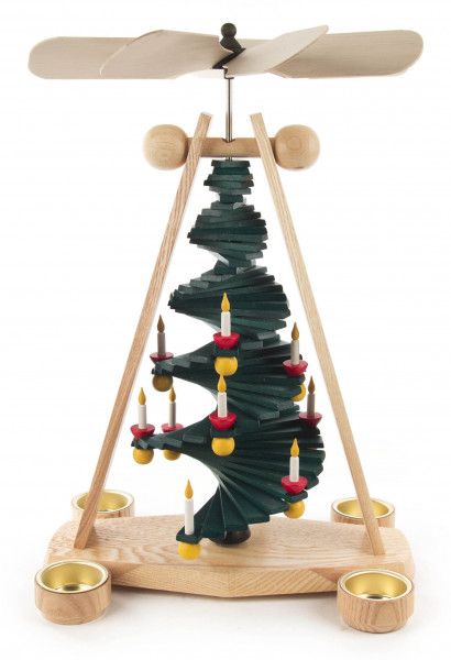 Dregeno Erzgebirge - Pyramide mit Stufenbaum für Teelichte