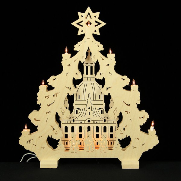 HELA Holzkunst - 2D Lichterspitze Erzgebirge - Frauenkirche