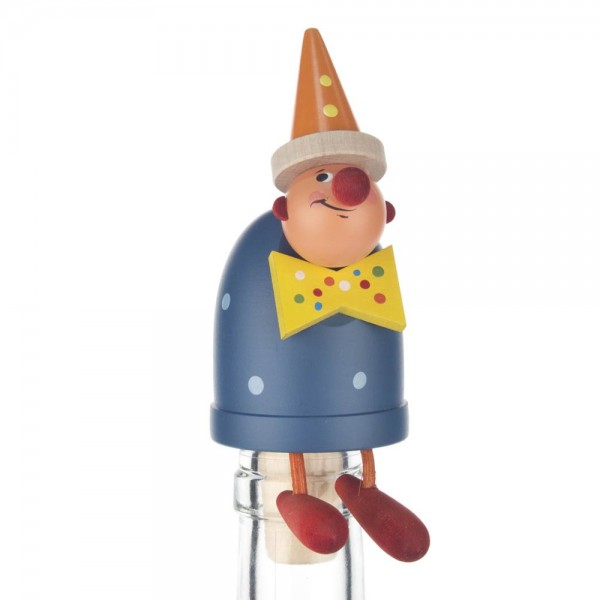 Dregeno Erzgebirge - Flaschengeist Clown, blau
