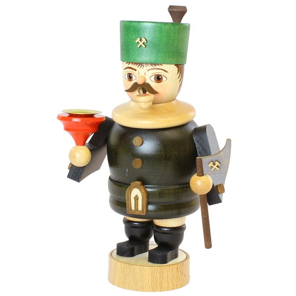 Räuchermann Erzgebirge - Qualmgusch Bergmann mit Kerze - 20cm