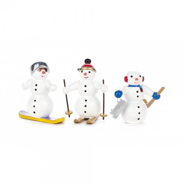Dregeno Erzgebirge - Schneemanntrio Snowboarder, Biathlet, Schlittschuhfahrer