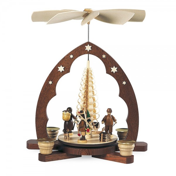 Müller Pyramide Erzgebirgsfiguren Spitzbogen 30cm