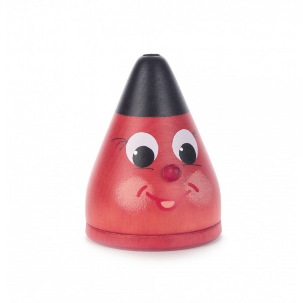 Dregeno Erzgebirge - Räucherfigur Räucherkerze, rot - 8cm