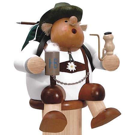 KWO Räuchermann Erzgebirge Kantenhocker Wanderer 17cm