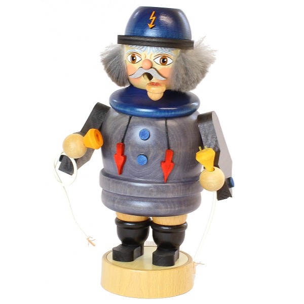 Räuchermann Erzgebirge - Qualmgusch Elektriker - 20cm