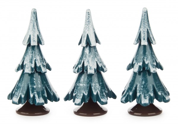 Dregeno Erzgebirge - Baum grün-weiß lackiert 6,5 cm