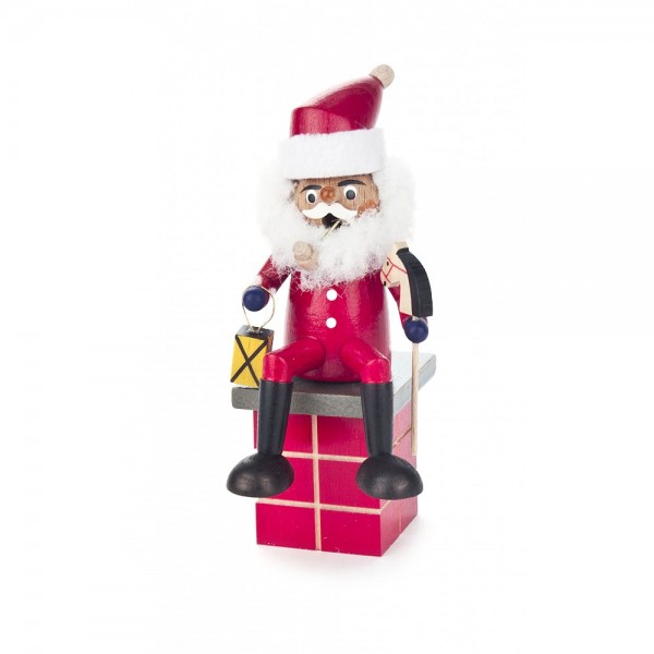 Dregeno Erzgebirge - Miniatur-Räuchermann Ruprecht auf Esse - 15cm