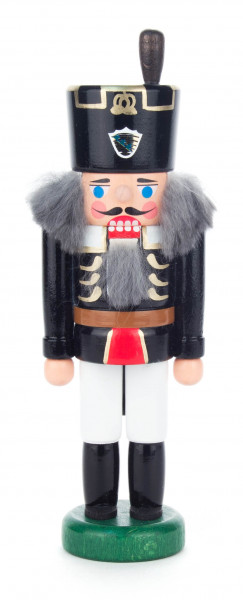 Dregeno Erzgebirge - Nussknacker Bergmann schwarz-weiß, 15 cm