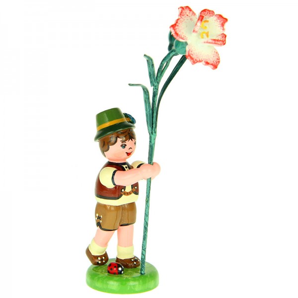 Hubrig Blumenjunge 11cm Blumenkind mit Nelke