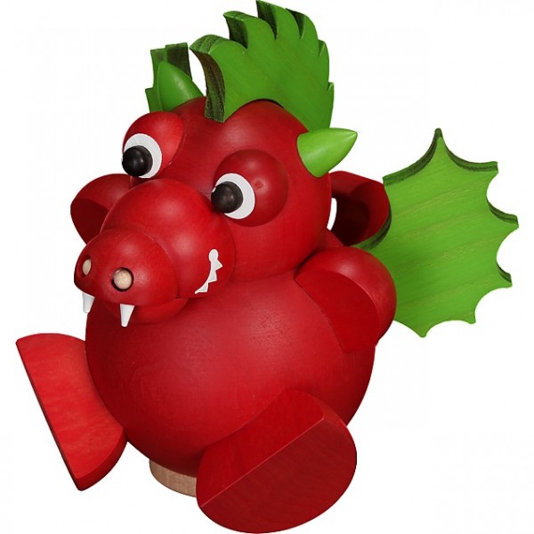 Seiffener Volkskunst - Märchen Kugelräucherfigur Drache