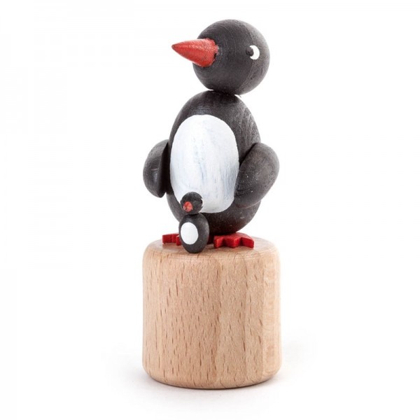 Dregeno Erzgebirge - Miniatur-Wackeltier Pinguin mit Kind